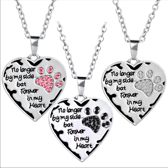 Brand New Heart Shaped Pet Remembrance Necklace - Picture 2 of 5